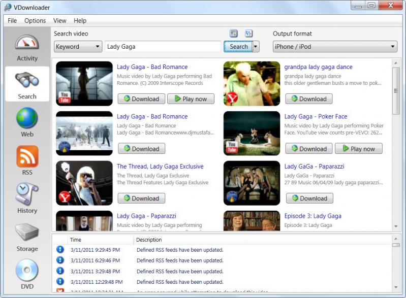 VDownloader screenshot