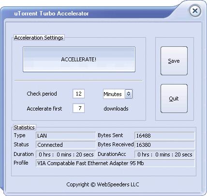 uTorrent Turbo Accelerator Screenshot